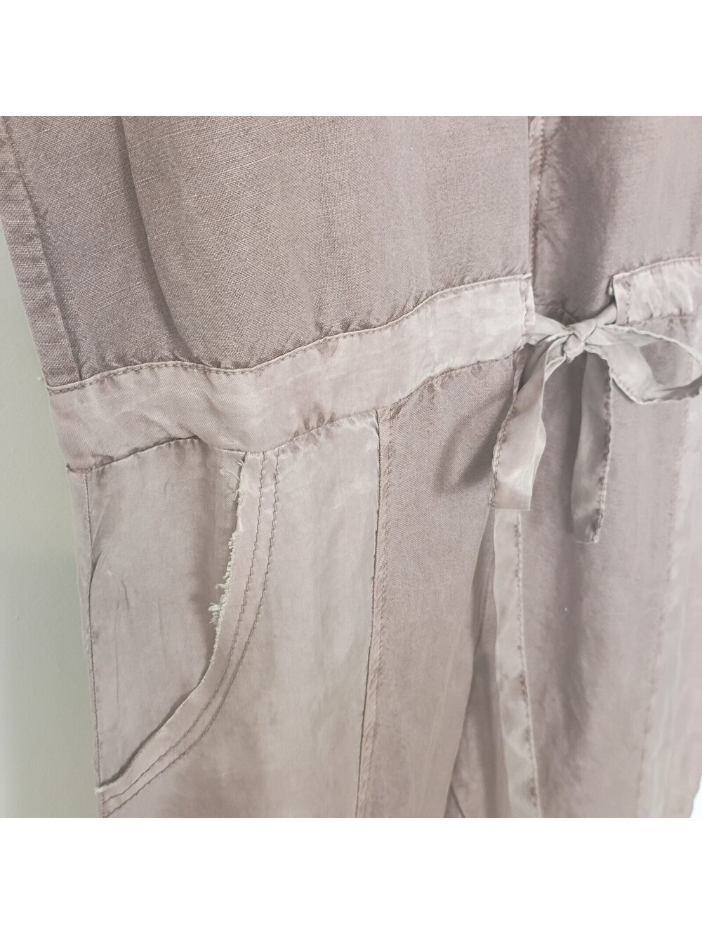 Young Fabulous and Broke Linen Women's Size M Champagne Sleeveless Jumpsuit - Picture 6 of 10